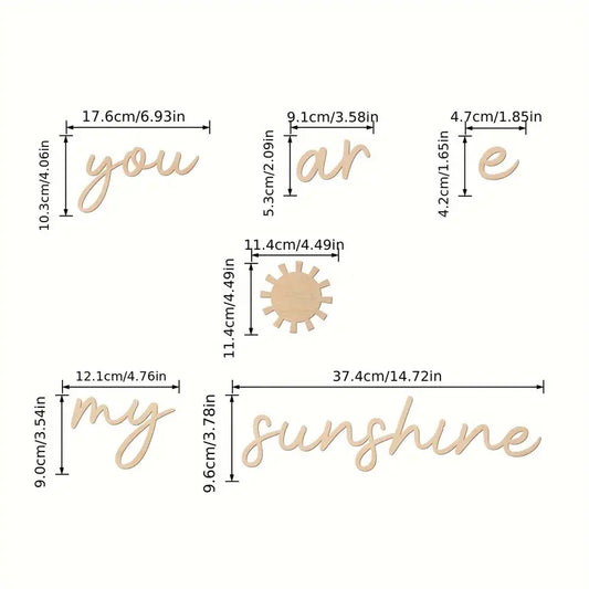 Muurtekst "You are my sunshine"
